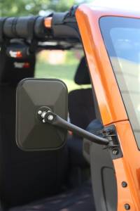 Rugged Ridge - Rugged Ridge Quick Release Mirror, Rectangular, Textured Black; 97-18 Jeep Wrangler 11025.18 - Image 3