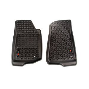 Rugged Ridge - Rugged Ridge Floor Liner, Front; Black, 2018-2020 Jeep Wrangler, 2020 Gladiator JL / JT 12920.36 - Image 1