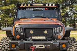 Rugged Ridge - Rugged Ridge Elite Euro Guard Kit, Headlight, Textured Black; 07-18 Wrangler JK/JKU 11230.12 - Image 5