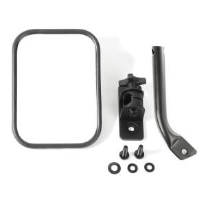 Rugged Ridge - Rugged Ridge Stubby Trail Mirror, Rectangular, Txt Black; 97-18 Jeep Wrangler JK 11025.20 - Image 1