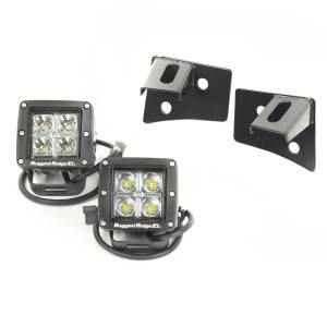 Rugged Ridge Light Kit, Windshield Mounted, Square, Black; 07-18 Wrangler JK 11027.10