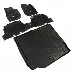 Rugged Ridge All Terrain Floor Liner Set, Black; 07-10 Jeep Wrangler JK, 4 Door 12988.01