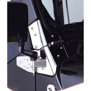 Rugged Ridge - Rugged Ridge Mirror Relocation Bracket Kit, Stainless Steel; 97-02 Jeep Wrangler TJ 11026.02 - Image 1