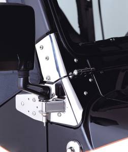 Rugged Ridge - Rugged Ridge Mirror Relocation Bracket Kit, Stainless Steel; 97-02 Jeep Wrangler TJ 11026.02 - Image 3