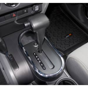 Rugged Ridge Transmission Shifter Trim, Chrome, Automatic; 07-10 Jeep Wrangler JK 11156.02