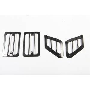 Rugged Ridge Euro Guard Kit, Turn Signal/Side Marker, Black; 97-06 Jeep Wrangler TJ 11231.01