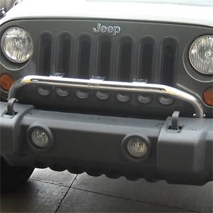 Rugged Ridge - Rugged Ridge Light Bar, Bumper Mounted, Stainless Steel; 07-18 Jeep Wrangler JK 11138.20 - Image 2