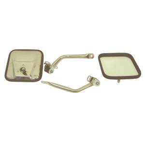 Rugged Ridge - Rugged Ridge Door Mirror Kit, CJ-Style, Stainless Steel; 97-06 Jeep Wrangler TJ 11005.07 - Image 1