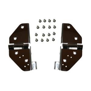 Rugged Ridge Windshield Hinge Kit, Stainless Steel; 76-95 Jeep CJ/Wrangler YJ 11112.01