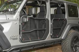 Rugged Ridge - Rugged Ridge Fortis Tube Door Covers, Rear Pair, Black, 18-21 Jeep Wrangler JLU 13579.54 - Image 3