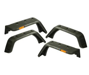 Rugged Ridge Hurricane Fender Flare Kit, EU, Textured; 07-18 Jeep Wrangler JK 11640.09