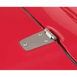 Rugged Ridge - Rugged Ridge Hood Hinge Kit, Satin Stainless Steel; 98-06 Jeep Wrangler TJ 11185.32 - Image 1