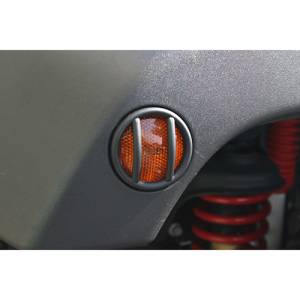 Rugged Ridge Euro Guard Kit, Side Marker, Black; 07-18 Jeep Wrangler JK/JKU 11231.12