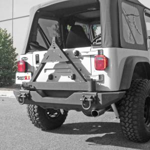 Rugged Ridge - Rugged Ridge XHD Bumper Tire Carrier, Rear; 76-06 Jeep CJ/Wrangler YJ/TJ 11546.42 - Image 1