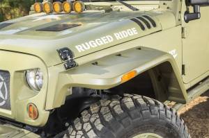 Rugged Ridge - Rugged Ridge Hurricane Fender Flare Kit, US, Smooth; 07-18 Jeep Wrangler JK 11640.25 - Image 3