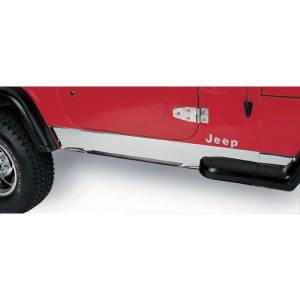 Rugged Ridge - Rugged Ridge Rocker Panel Cover, Stainless Steel; 97-06 Jeep Wrangler TJ 11145.02 - Image 1