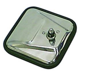 Rugged Ridge - Rugged Ridge Door Mirror Head, Left, CJ-Style, Stainless Steel; 55-86 Jeep CJ 11006.01 - Image 1