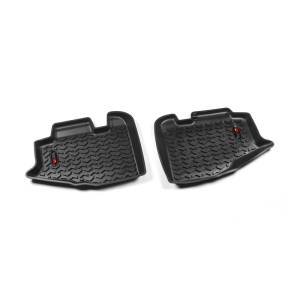 Rugged Ridge All Terrain Floor Liner, Rear Pair, Black; 97-06 Jeep Wrangler TJ/LJ 12950.10