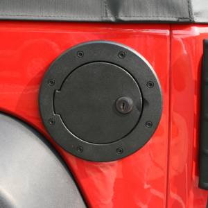 Rugged Ridge - Rugged Ridge Gas Cap Door, Locking, Black Aluminum; 07-18 Jeep Wrangler JK 11425.06 - Image 2