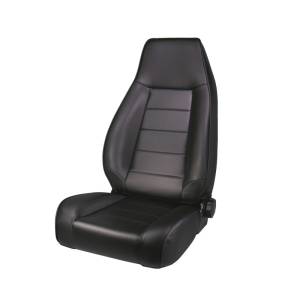 Rugged Ridge Seat, High-Back, Front, Reclinable, Black Denim; 76-02 CJ/Wrangler 13402.15