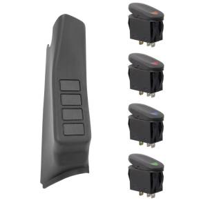 Rugged Ridge - Rugged Ridge Switch Pod Kit, A-Pillar, 4 Switches, Black, RHD; 11-18 Wrangler JK 17235.97 - Image 2