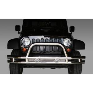 Rugged Ridge - Rugged Ridge Tube Bumper, Front, 3 Inch, Stainless Steel; 07-18 Jeep Wrangler JK 11563.10 - Image 1