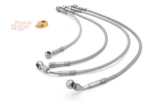 Rugged Ridge - Rugged Ridge Brake Hose Kit, Braided Stainless Steel; 07-18 Jeep Wrangler JK 16734.10 - Image 1