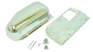 Rugged Ridge Windshield Wiper Motor Cover Kit, Stainless Steel; 76-86 CJ5/CJ7/CJ8 11122.02