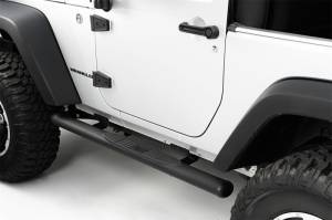 Rugged Ridge - Rugged Ridge Tube Side Step Kit, Oval, 4.25 Inch, Black; 07-18 Wrangler JK, 2 Door 11591.07 - Image 2