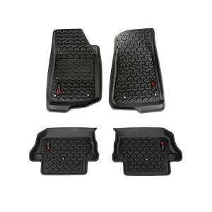 Rugged Ridge All Terrain Floor Liner Kit, Front/Rear, Black, 18-20 Jeep Wrangler JL, 2 Dr 12987.43