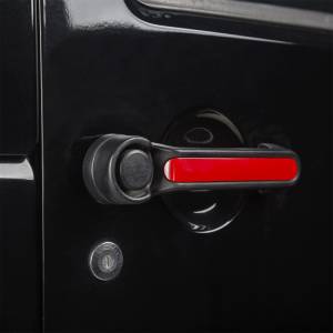 Rugged Ridge - Rugged Ridge Elite Door Handle Inserts, Red; 07-18 Jeep Wrangler JKU, 4 Door 13311.45 - Image 3