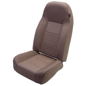 Rugged Ridge Seat, High-Back, Front, No-Recline, Tan; 76-02 Jeep CJ/Wrangler YJ/TJ 13401.04