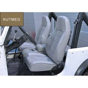 Rugged Ridge Seat, High-Back, Front, Reclinable, Nutmeg; 76-02 CJ/Wrangler YJ/TJ 13402.07