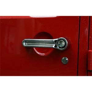 Rugged Ridge Door Handle Cover Kit, Chrome; 07-18 Jeep Wrangler JK 13311.11