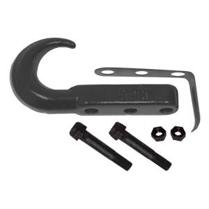 Rugged Ridge Tow Hook, Front, Black; 42-02 Jeep CJ/Wrangler YJ/TJ 11236.02