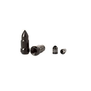 Rugged Ridge - Rugged Ridge Wheel Lug Nut/Valve Stem Cap Kit, Bullet Style, Black 16715.27 - Image 3