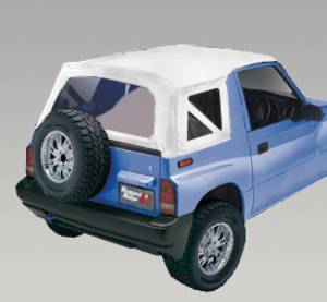 Rugged Ridge XHD Soft Top, White Denim, Clear Windows; 95-98 Suzuki Sidekicks 53723.52