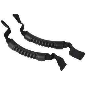 Rugged Ridge Grab Handle Kit, Front, Headrest Mounted, Blk; 07-21 Wrangler / 20-21 Gladiator 13305.10