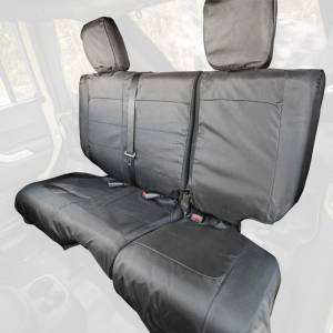 Rugged Ridge - Rugged Ridge Ballistic Seat Cover, Rear, Black; 07-10 Jeep Wrangler JKU, 4 Door 13266.06 - Image 2