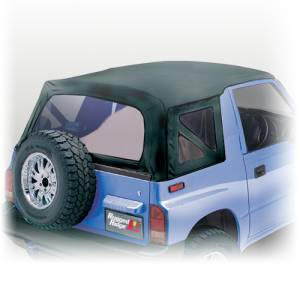 Rugged Ridge Soft Top, Black Denim, Clear Windows; 88-94 Suzuki Sidekicks 53702.15