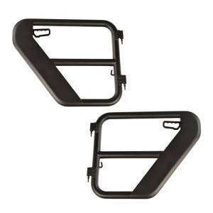 Rugged Ridge Fortis Tube Doors, Rear, Textured Black; 18-21 Jeep Wrangler / 20-21 Gladiator 11509.14