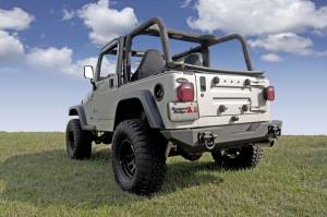 Rugged Ridge - Rugged Ridge XHD Bumper, Rear; 76-06 Jeep CJ/Wrangler YJ/TJ 11546.10 - Image 2