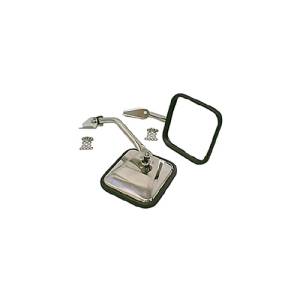 Rugged Ridge - Rugged Ridge Door Mirror Kit, Stainless Steel; 55-86 Jeep CJ5/CJ6/CJ7/CJ8 11005.01 - Image 1