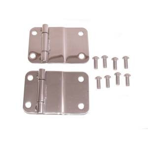 Rugged Ridge - Rugged Ridge Tailgate Hinge Kit, Stainless Steel; 76-86 Jeep CJ5/CJ7/CJ8 Scrambler 11114.01 - Image 2