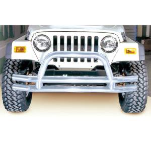 Rugged Ridge - Rugged Ridge Double Tube Bumper, Front, 3 Inch, Stainless Steel; 76-06 CJ/YJ/TJ 11563.01 - Image 1