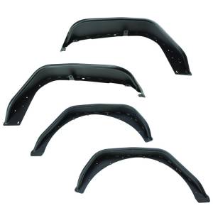 Rugged Ridge HD Steel Tube Fenders, Full Set, Black; 18-21 Jeep Wrangler JL 11615.73