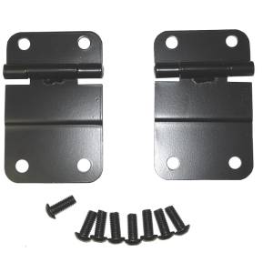 Rugged Ridge Tailgate Hinge Kit, Lower, Black; 76-86 Jeep CJ 11207.01