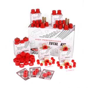 Rugged Ridge This red polyurethane bushing kit from Prothane fits 76-79 Jeep CJ5 and CJ7. 18350.02