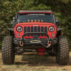 Rugged Ridge - Rugged Ridge Arcus Front Bumper Tube Overrider, Black; 07-18 Jeep Wrangler JK 11549.14 - Image 4