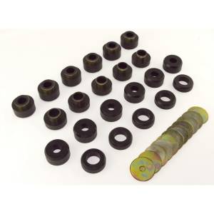 Rugged Ridge Body Mount Kit, Black; 97-03 Jeep Wrangler TJ 1-107BL